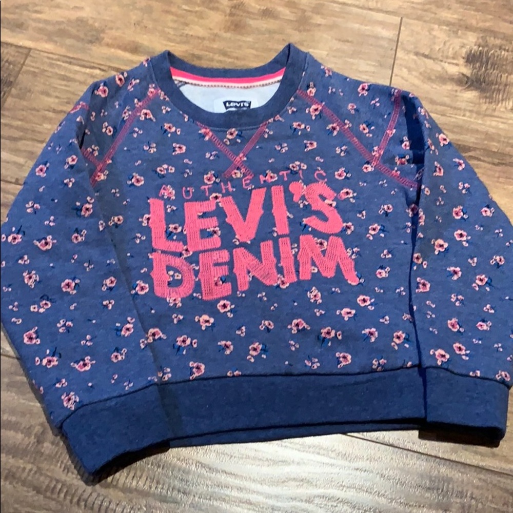Levi’s kids floral crew neck sweater